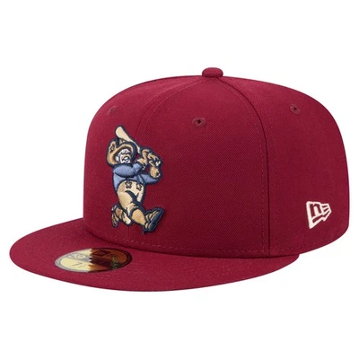 Men's-New Era  Burgundy Frisco RoughRiders Authentic Collection 59FIFTY Fitted - Image 1 of 4