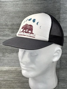 Volcom Stone California Foam SnapBack Trucker Hat Cap Moon Bear Mesh Black OSFA - Picture 1 of 19