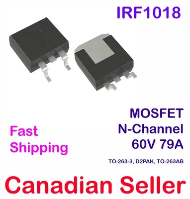 1/5/10 pcs  IRF1018  Power MOSFET N-Channel 60V 79A TO-263-3 D2PAK Infineon - Image 1 of 2
