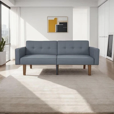 For Living Room PU Leather Matte Gray Reclining and Sleeping - Image 1 of 4