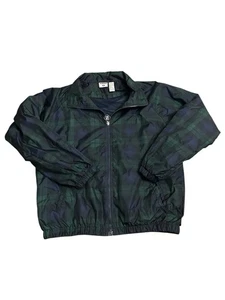 Vintage 90’s Jerzees Plaid Nylon Jacket Men’s Size Medium - Picture 1 of 7