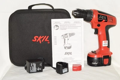 SKIL 12V Ni Cd Cordless Drill/Driver 2468-02 with Case Battery and Charger Works - Image 1 of 4