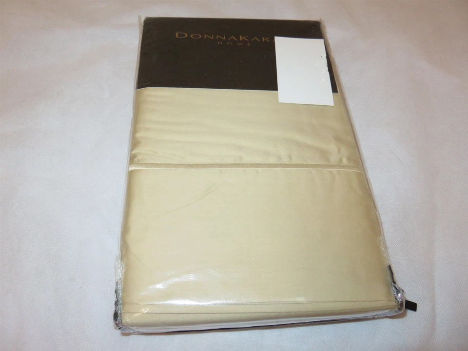 Donna Karan Silk Indulgence Cotton/silk Queen Flat Sheet Gold Dust