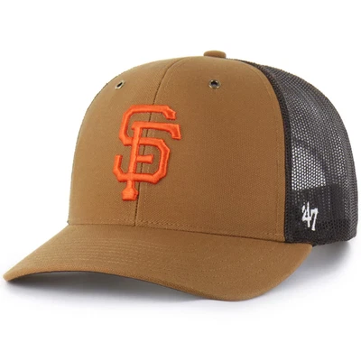 Gorra ajustable con cierre a presión de camionero Carhartt x '47 de los Gigantes de San Francisco MLB para hombres Foto 1 de 4
