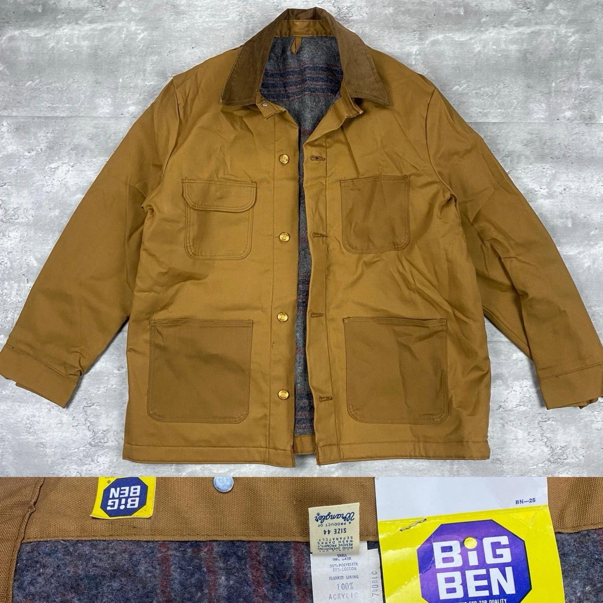 Wrangler Corduroy Vintage Outerwear Coats & Jackets for Men