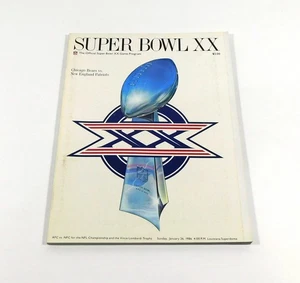 1986 Super Bowl XX 20 Program Chicago Bears vs. New England Patriots Superdome - Picture 1 of 2