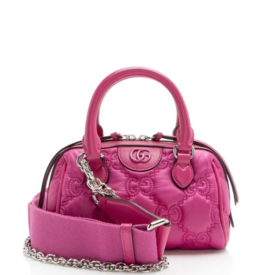 Mini bolso de boliche Gucci Jumbo GG Matelasse de nailon Foto 1 de 4