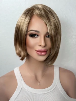 Malibu Blonde Short Pixie Bob Lace Front Wig, 4x4” Free Parting Multi-Direction - Image 1 of 4