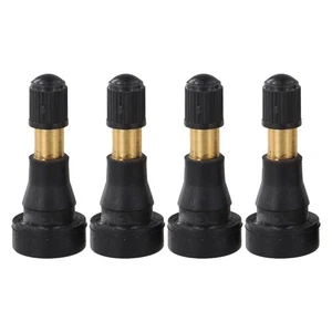 Brand New Tire Valve Stem Wheel Valve 45 X 18.5mm Black + Gold Car Truck - Picture 1 of 20