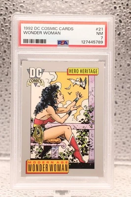 1992 DC Cosmic Cards WONDER WOMAN #21 PSA 7 - Image 1 of 2