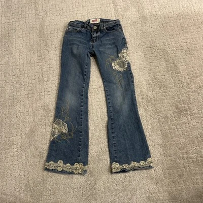 Jeans Bongo Niñas 8 Azul Denim Encaje Ornamentado  Foto 1 de 4