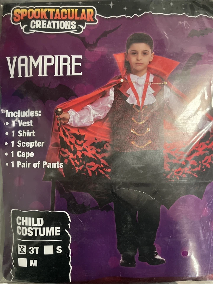 Juego de 5 disfraces de vampiro 3T nuevo con etiquetas Foto 1 de 4