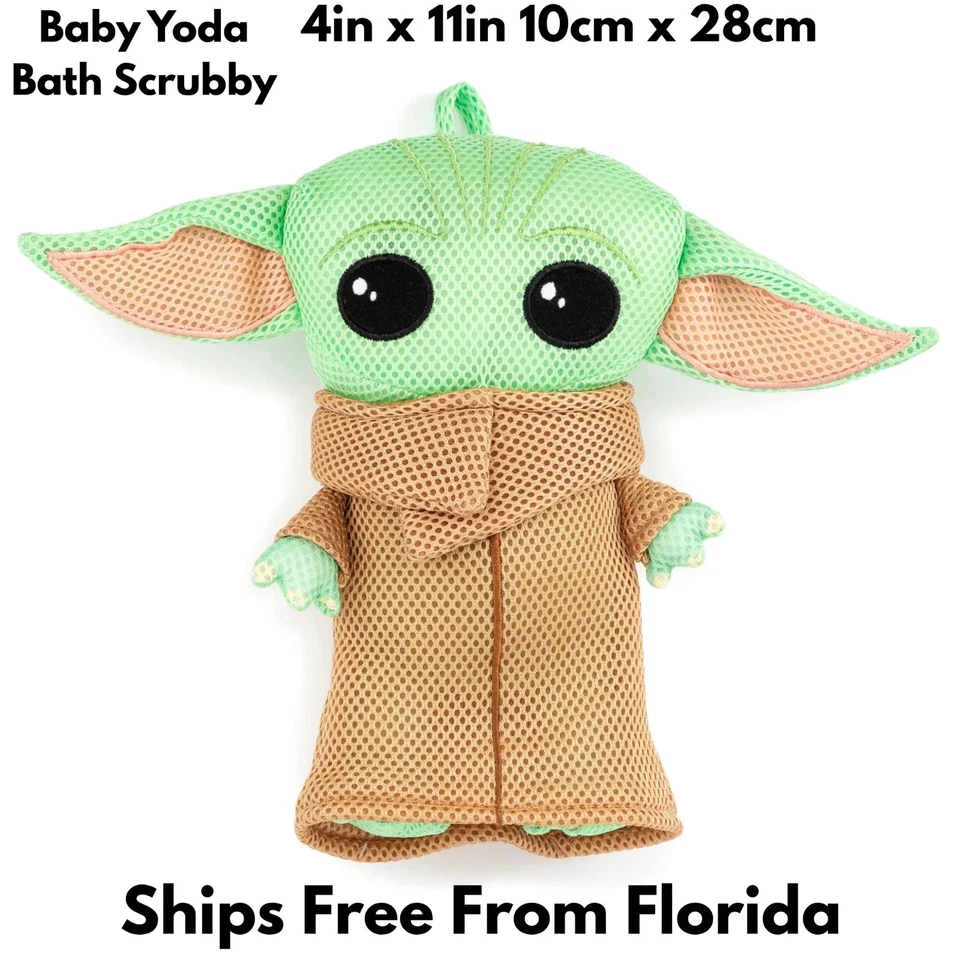 Conjunto de Toalha de Banho e Esfoliante Baby Yoda Star Wars Mandalorian Presente Infantil EUA Frete Grátis - Imagem 1 de 4