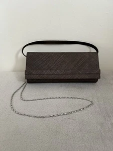 Classic Millinery Women’s Brown Clutch Bag With Detachable Strap, Mirror - Picture 1 of 14