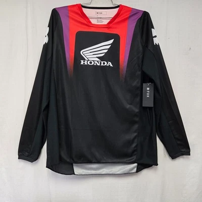 Fox Racing 180 Honda Motocross Off-Road Jersey Black/Red/Purple Large DISPLAY Foto 1 de 4