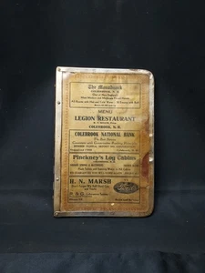 AMAZING ADVERTISEMENTS 1920s Legion Restaurant Menu Colebrook New Hampshire - Picture 1 of 13