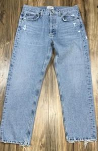 Agolde Parker high Rise Distressed Hem Light Stretch Jeans Size 28 - Picture 1 of 9