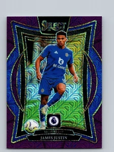 2024-25 Panini Select Premier League #95 James Justin Purple Mojo - Bild 1 von 2