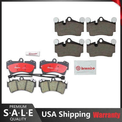 Front & Rear Disc Brake Pad Set BREMBO FOR 2007 2008 2009 2010-2015 Audi Q7 - Image 1 of 4