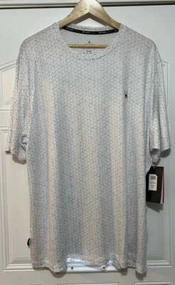 SPYDER 游泳 RASH Guard 衬衫男式 XL 白色 30 + UPF 短袖冲浪沙滩太阳 — 第 1/4 张图片