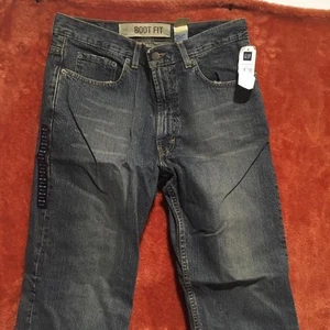GAP Blue Denim Boot fit. Size 34 Jeans . With Tags £44 , Distressed Worn Style - Picture 1 of 8