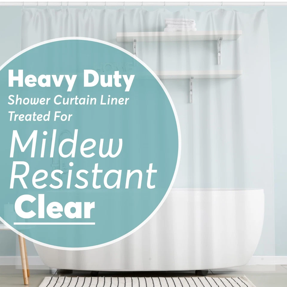 Revestimiento de cortina de ducha - Cortina de ducha de alta resistencia 72 x 72 PEVA a prueba de óxido... Foto 1 de 4