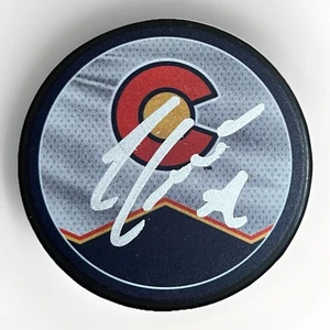 Adam Foote Signed Autographed Colorado Avalanche Reverse Retro Logo Puck - Picture 1 of 2