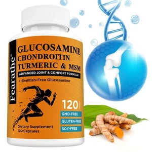Glucosamine Chondroitin Turmeric and MSM Capsules - Maintain joint health - Picture 1 of 14