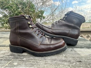Cole Haan Herren Braun Leder Stiefel Wasserdicht Größe 10M Air - Bild 1 von 9