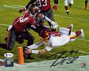 TAYLOR HEINICKE SIGNED WASHINGTON COMMANDERS 8x10 THE DIVE PHOTO BECKETT - Picture 1 of 1