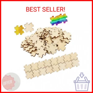300PCS Blank Puzzles, Freeform Blank Puzzle Pieces Blank Wooden Puzzles DIY Jigs - Picture 1 of 2