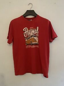 Vintage Animal T Shirt VW Campervan Freeride - Red - Size Large