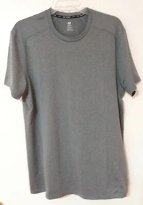 H & M Men's Tee Size L Gray Sport Training Short Sleeve - Picture 1 of 6