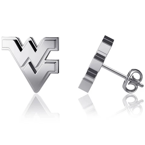 Dayna Designs West Virginia Mountaineers Silver Post Earrings Cover