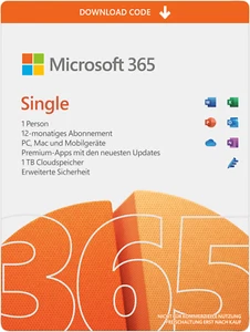 Microsoft 365 Single 5 Geräte 1 Nutzer 1 Jahr | Office 365 Personal 2024 TOP - Bild 1 von 4