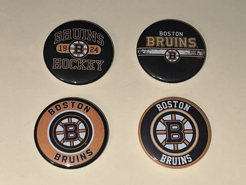 1 1/2 INCH 1.5" SET OF 4 BOSTON BRUINS ROUND MAGNET NHL HOCKEY [P545] Cover