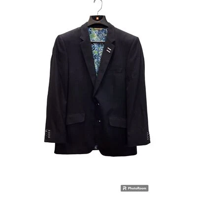 Haggar Men's Navy blue 1926 Originals Sport Coat Blazer Blue floral lining 40R - Image 1 of 4