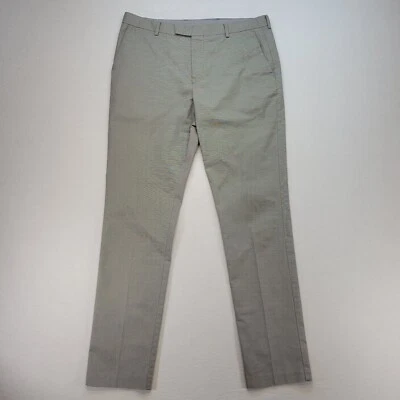 Charles Tyrwhitt 裤子男式 34x32 灰色修身连衣裙休闲裤正式 — 第 1/4 张图片