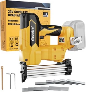 Clavadora Inalámbrica 18GA para Dewalt 20V - 2 en 1 (Clavos/Grapas), Cepillo Motor - Imagen 1 de 7