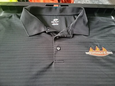 Top Flite Para Hombres 3XLT Negro Estampado Rayas Manga Corta Polo Golf Foto 1 de 3