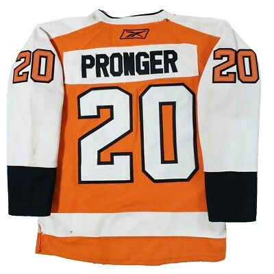 Camiseta deportiva de hockey Reebok Chris Pronger 20 Philadelphia Flyers NHL naranja niños L/XL Foto 1 de 4