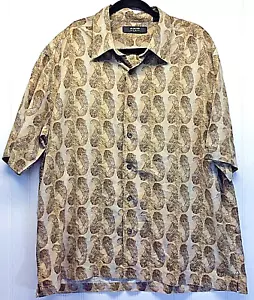Mens XL Axis LA 100% silk button up shirt Hawiian style - Picture 1 of 3