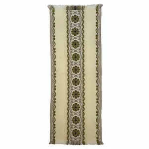 1970 Areda Tessuto Tavolo Runner 15x42 Germania Ovest Floreale Retro Vintage LEGGI - Foto 1 di 5