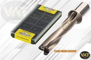 10x WCMX030208-SF ER600 + D=17xD3 Vollbohrer/Wendeplattenbohrer NEU - Bild 1 von 1