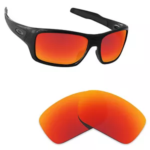 Lentes de repuesto polarizadas Hawkry para gafas de sol turbina Oakley rojo naranja - Imagen 1 de 3