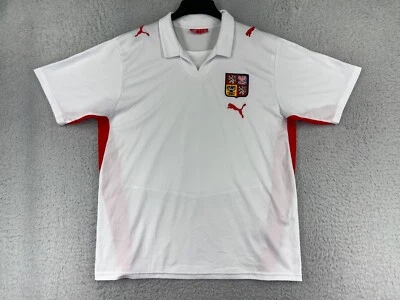 Czech Republic Soccer Jersey Adult Extra Large White National Soccer Team 2008 - Image 1 of 4