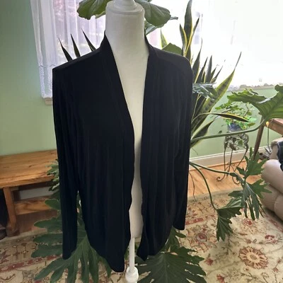 Cárdigan Citiknits Talla XL Petite Negro Slinky - Perfecto para Viajar Foto 1 de 4