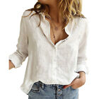 Shirts Solid Casual Button US Sleeve New Women Fashion Summer Blouse Long T Tops