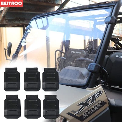 6Pcs UTV Front Windshield Mount Clamps Straps For Polaris Ranger RZR Yamaha - Image 1 of 4