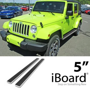 APS Polished Stainless Steel Side Steps Fit Jeep Wrangler JK 4Dr 07-18 - Picture 1 of 6